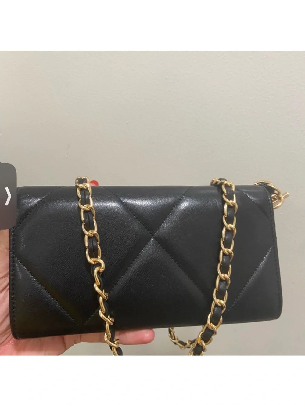 Chanel Black 19 large wallet